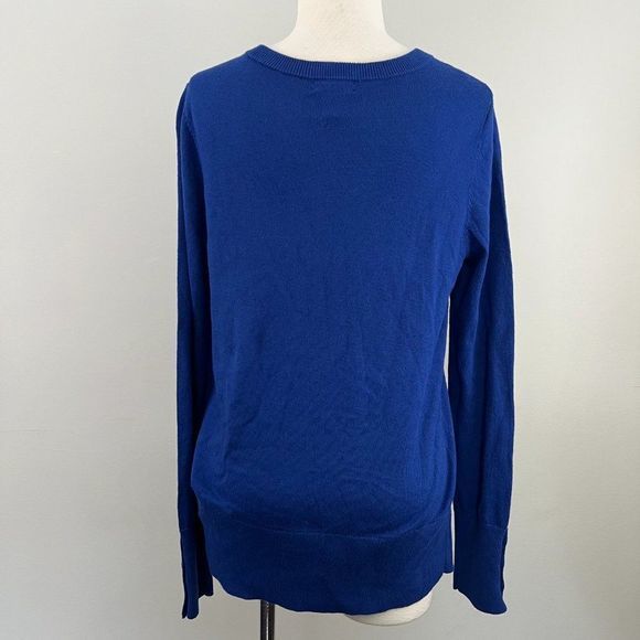 NWT HALOGEN Blue Mazarine Crew Neck Sweater (M) - Picture 4 of 7